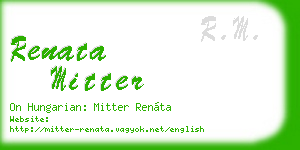 renata mitter business card