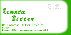 renata mitter business card